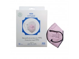 Imagen del producto Omask Mascarilla de protección ffp2 infantil talla XS rosa 10u
