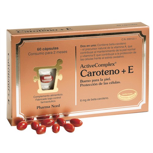 Imagen de ACTIVE COMPLEX CAROTENO+E 60 CAPSULAS