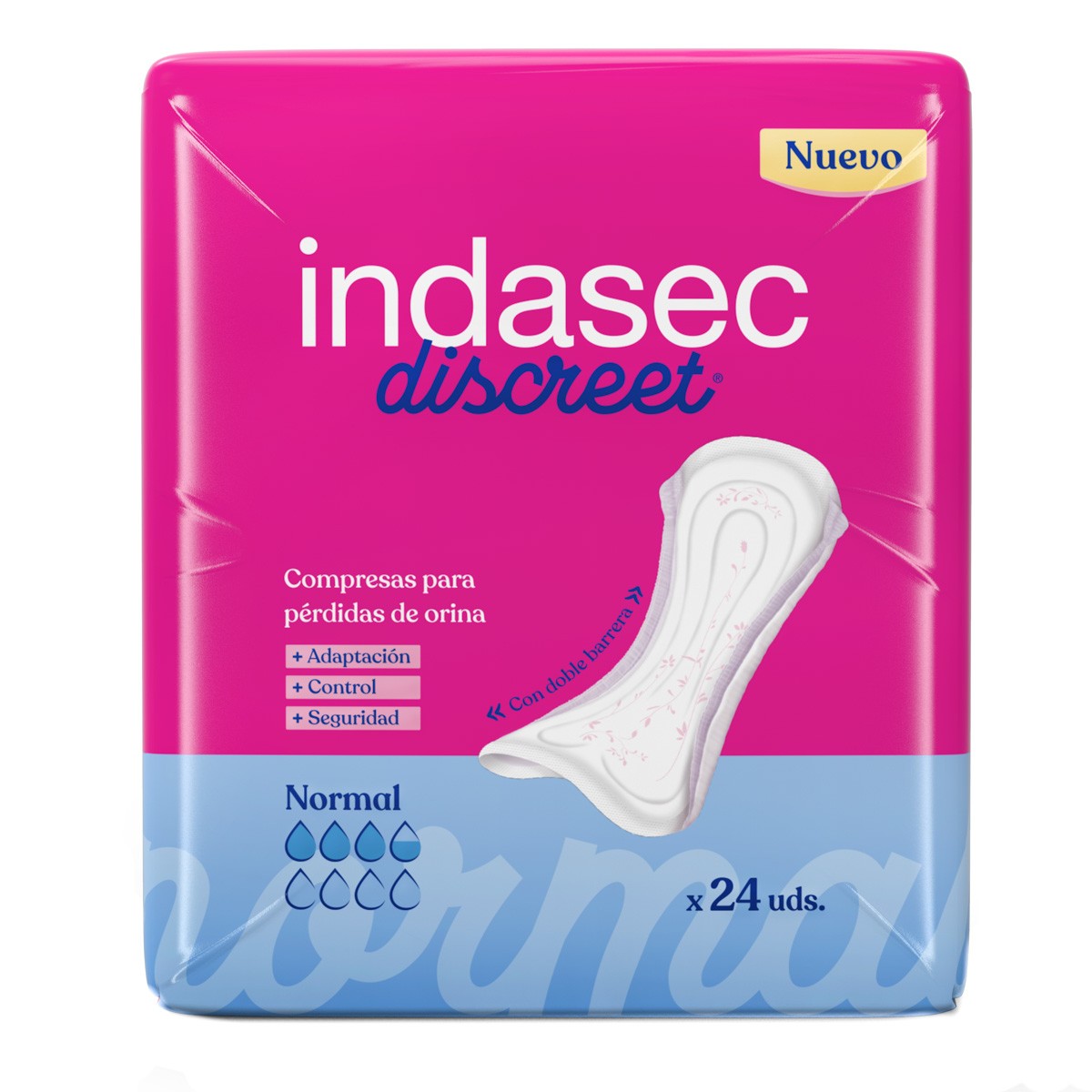 Imagen de Indasec discreet normal 24 unidades